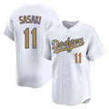 Kooe LA.Dodgers #11 Roki Sasaki Player Gold Collection Limited Home Stitched Jerseys