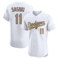 Kooe LA.Dodgers #11 Roki Sasaki Player Gold Limited Elite Home Stitched Jerseys