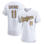 Kooe LA.Dodgers #11 Roki Sasaki Player Gold Limited Elite Home Stitched Jerseys