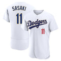Kooe LA.Dodgers #11 Roki Sasaki Player Gold White 2026 Collection Stadium Limited Elite Stitched Jerseys
