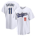 Kooe LA.Dodgers #11 Roki Sasaki Player Gold White 2026 Collection Stadium Limited Stitched Jerseys
