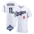 Kooe LA.Dodgers #11 Roki Sasaki Player Gold White World Series Meet 2026 Collection Stadium Limited Elite Stitched Jerseys