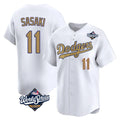 Kooe LA.Dodgers #11 Roki Sasaki Player Gold World Series Collection Limited Home Stitched Jerseys