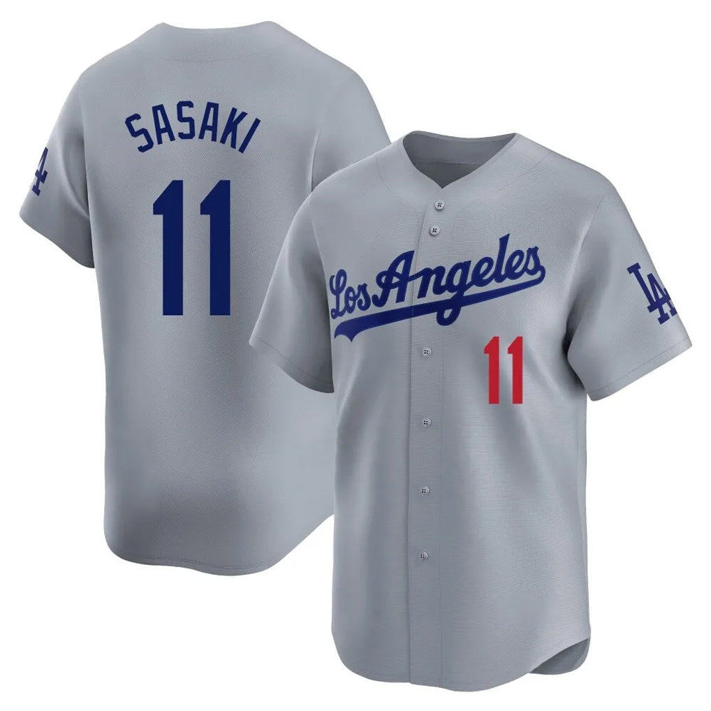 Kooe LA.Dodgers #11 Roki Sasaki Player Gray Limited Home Stitched Jerseys