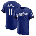 Kooe LA.Dodgers #11 Roki Sasaki Player Royal City Connect Elite Home Stitched Jerseys