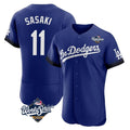 Kooe LA.Dodgers #11 Roki Sasaki Player Royal World Series City Connect Elite Home Stitched Jerseys