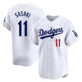Kooe LA.Dodgers #11 Roki Sasaki Player White Limited Home Stitched Jerseys