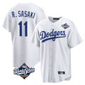 Kooe LA.Dodgers #11 Roki Sasaki Player White World Series Game Home Stitched Jerseys