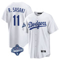 Kooe LA.Dodgers #11 Roki Sasaki Player White World Series Meet Game Home Stitched Jerseys