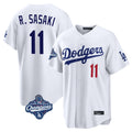 Kooe LA.Dodgers #11 Roki Sasaki Player White World Series Meet Home Game Stitched Jerseys