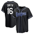 Kooe LA.Dodgers #16 Will Smith Player Black Carbon Limited Home Stitched Jerseys