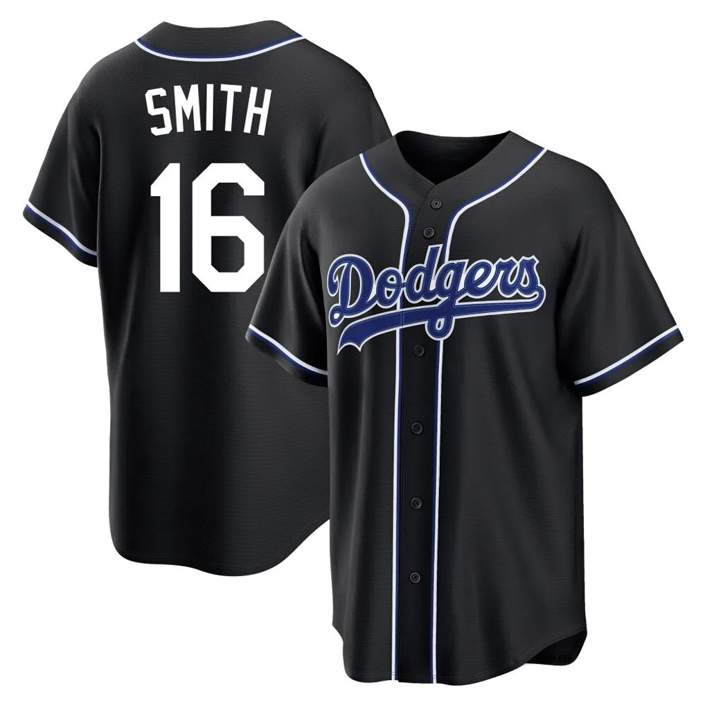 Kooe LA.Dodgers #16 Will Smith Player Black Carbon Limited Home Stitched Jerseys