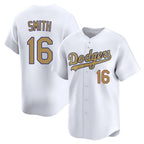 Kooe LA.Dodgers #16 Will Smith Player Gold Collection Limited Home Stitched Jerseys