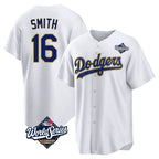 Kooe LA.Dodgers #16 Will Smith Player Gold White World Series 2026 Collection Stadium Game Stitched Jerseys