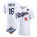 Kooe LA.Dodgers #16 Will Smith Player Gold White World Series 2026 Collection Stadium Limited Elite Stitched Jerseys