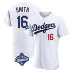 Kooe LA.Dodgers #16 Will Smith Player Gold White World Series Meet 2026 Collection Stadium Limited Elite Stitched Jerseys