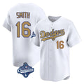 Kooe LA.Dodgers #16 Will Smith Player Gold World Series Meet Collection Limited Home Stitched Jerseys