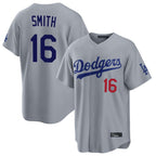 Kooe LA.Dodgers #16 Will Smith Player Gray Game Home Stitched Jerseys