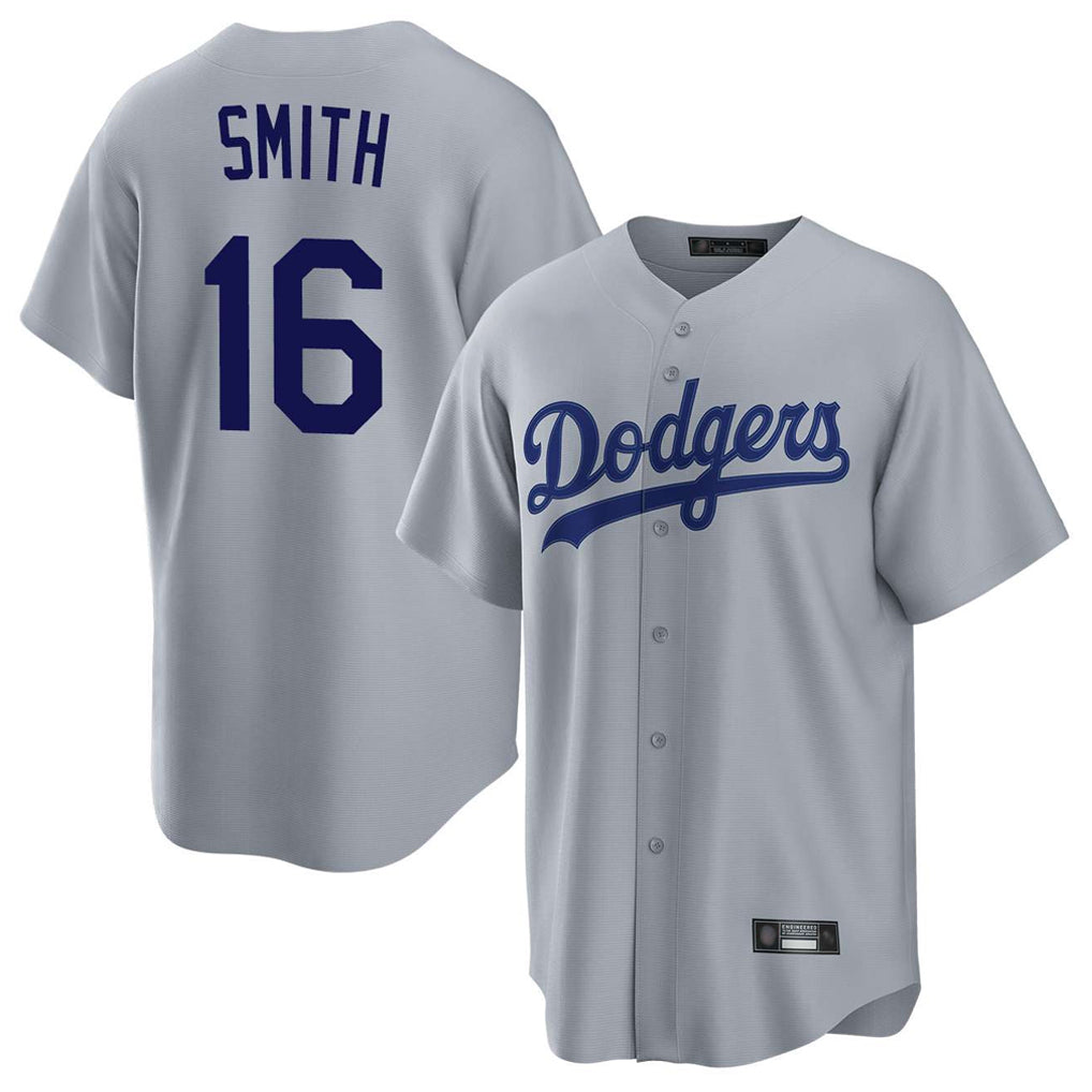 Kooe LA.Dodgers #16 Will Smith Player Gray Game Stitched Jerseys