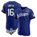 Kooe LA.Dodgers #16 Will Smith Player Royal World Series City Connect Elite Home Stitched Jerseys