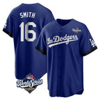 Kooe LA.Dodgers #16 Will Smith Player Royal World Series City Connect Home Game Stitched Jerseys