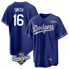 Kooe LA.Dodgers #16 Will Smith Player Royal World Series Game Stitched Jerseys