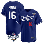 Kooe LA.Dodgers #16 Will Smith Player Royal World Series Limited Home Stitched Jerseys
