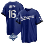 Kooe LA.Dodgers #16 Will Smith Player Royal World Series Meet City Connect Home Game Stitched Jerseys