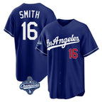 Kooe LA.Dodgers #16 Will Smith Player Royal World Series Meet Game Home Stitched Jerseys