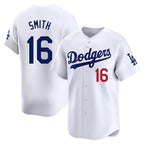 Kooe LA.Dodgers #16 Will Smith Player White Limited Home Stitched Jerseys