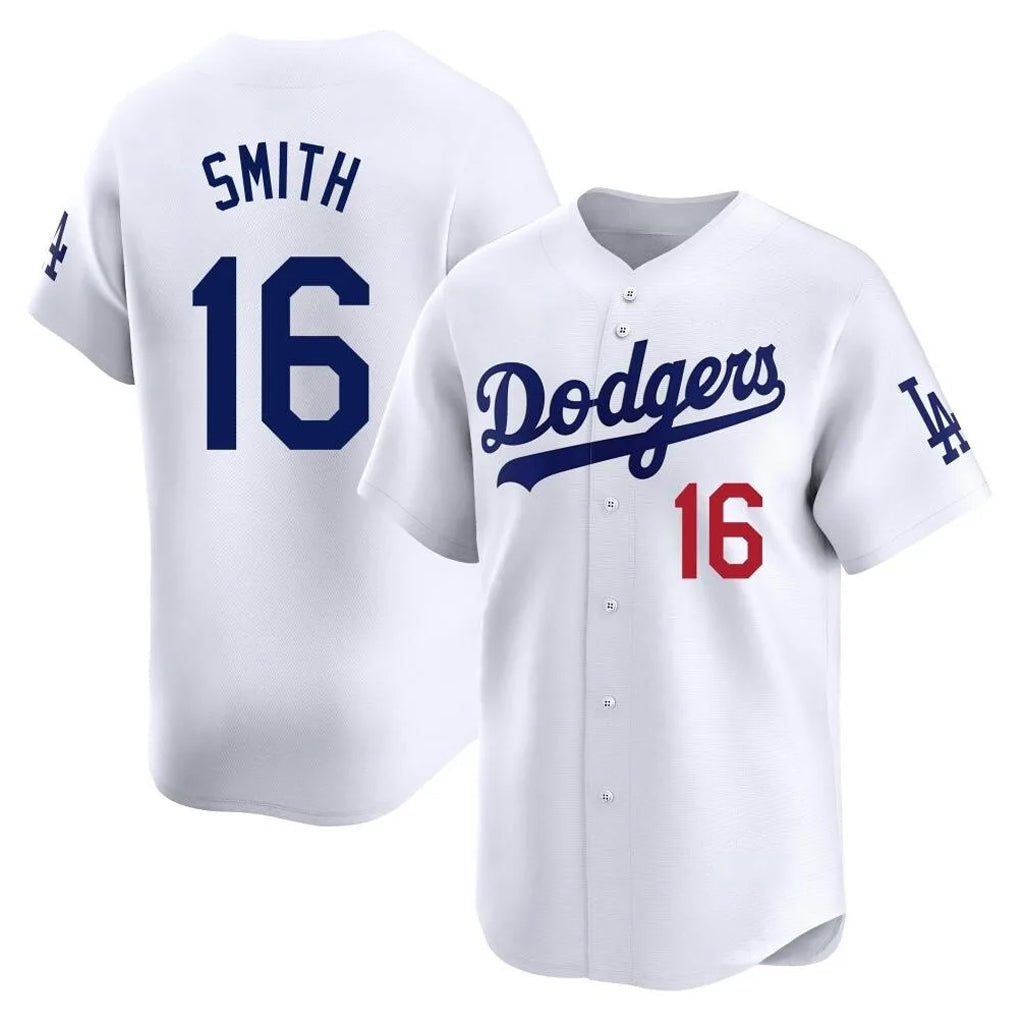 Kooe LA.Dodgers #16 Will Smith Player White Limited Home Stitched Jerseys