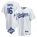 Kooe LA.Dodgers #16 Will Smith Player White World Series Meet Game Home Stitched Jerseys