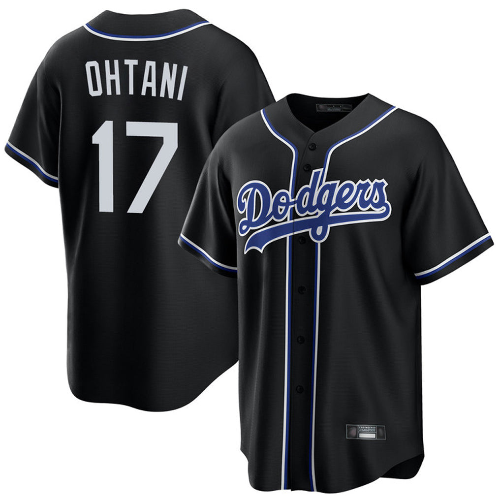 Kooe LA.Dodgers #17 Shohei Ohtani Player Black Carbon Limited Home Stitched Jerseys