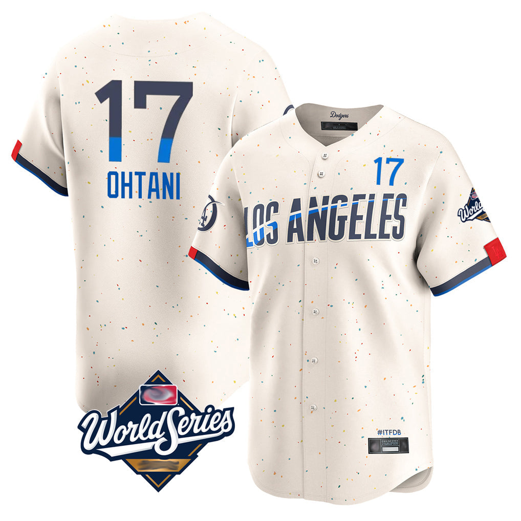 Kooe LA.Dodgers #17 Shohei Ohtani Player Cream World Series City Connect Limited Home Stitched Jerseys