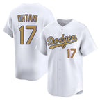Kooe LA.Dodgers #17 Shohei Ohtani Player Gold Collection Limited Home Stitched Jerseys