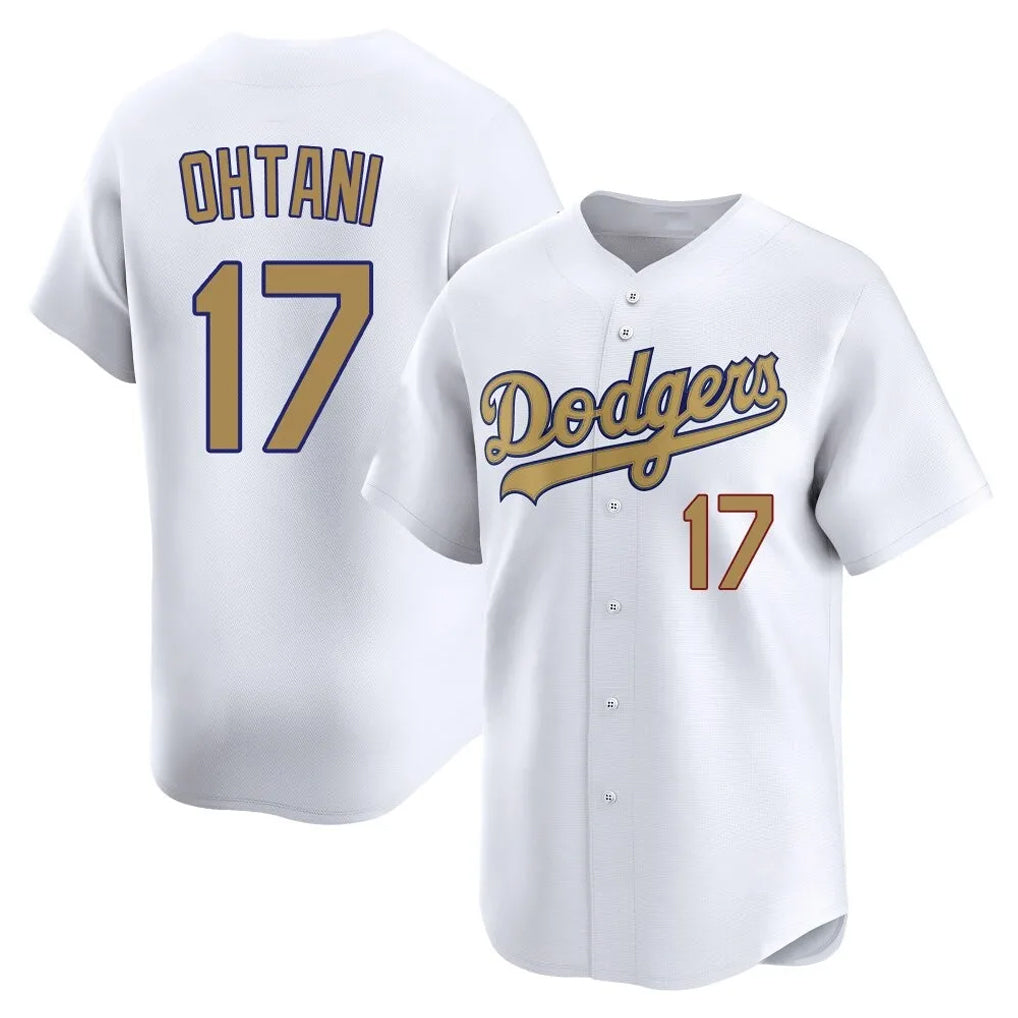 Kooe LA.Dodgers #17 Shohei Ohtani Player Gold Collection Limited Home Stitched Jerseys