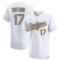 Kooe LA.Dodgers #17 Shohei Ohtani Player Gold Limited Elite Home Stitched Jerseys
