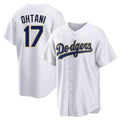 Kooe LA.Dodgers #17 Shohei Ohtani Player Gold White 2026 Collection Stadium Game Stitched Jerseys