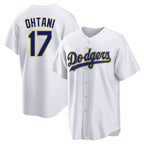 Kooe LA.Dodgers #17 Shohei Ohtani Player Gold White 2026 Collection Stadium Game Stitched Jerseys