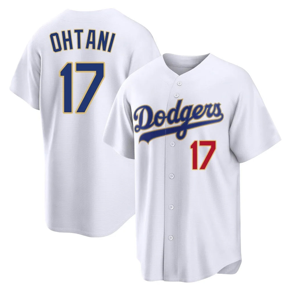 Kooe LA.Dodgers #17 Shohei Ohtani Player Gold White 2026 Collection Stadium Limited Stitched Jerseys