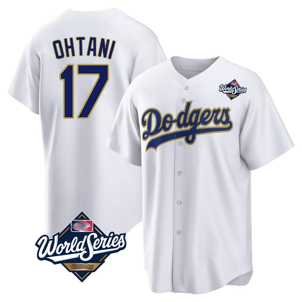 Kooe LA.Dodgers #17 Shohei Ohtani Player Gold White World Series 2026 Collection Stadium Game Stitched Jerseys