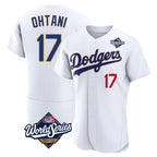 Kooe LA.Dodgers #17 Shohei Ohtani Player Gold White World Series 2026 Collection Stadium Limited Elite Stitched Jerseys