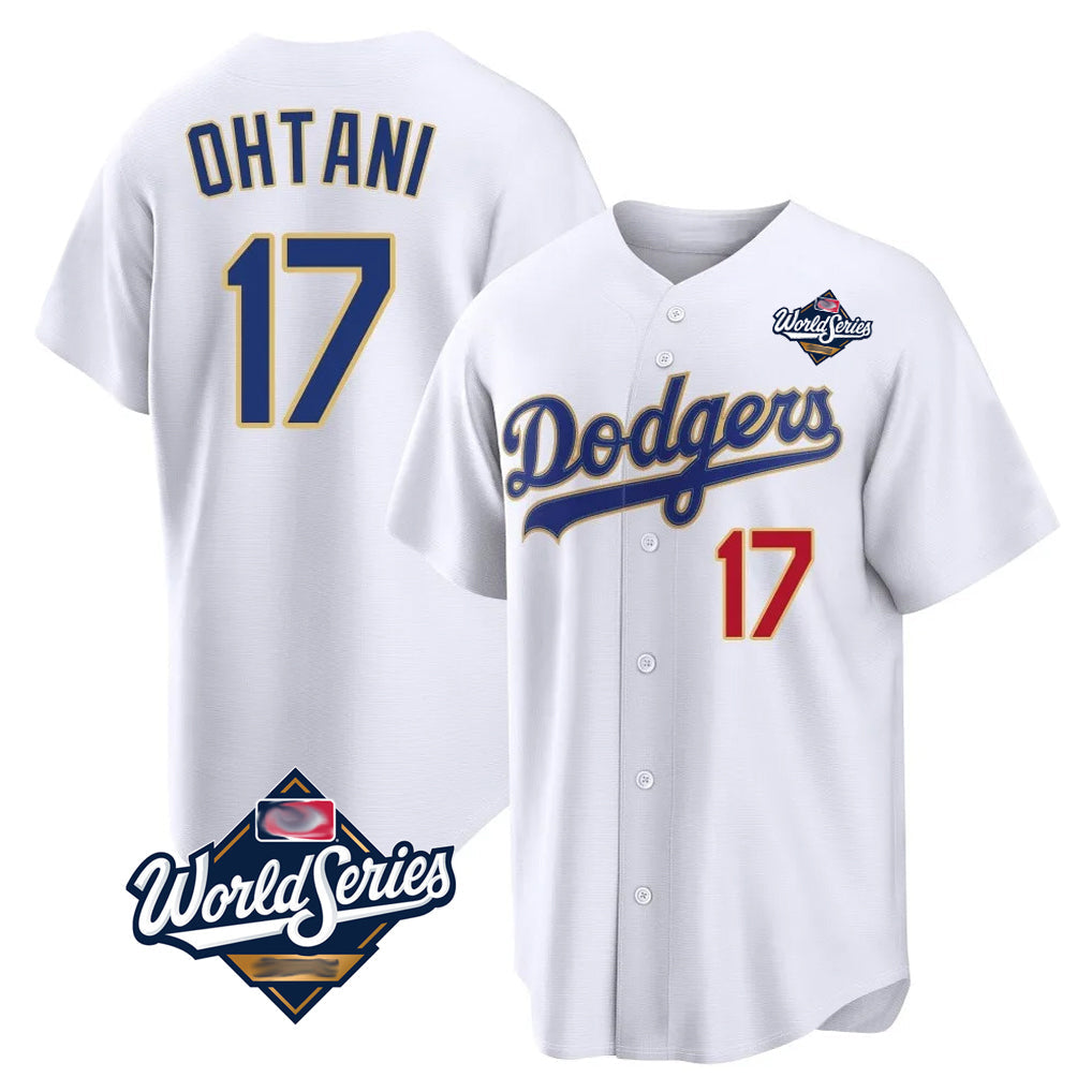 Kooe LA.Dodgers #17 Shohei Ohtani Player Gold White World Series 2026 Collection Stadium Limited Stitched Jerseys