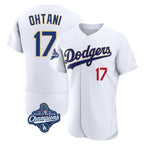 Kooe LA.Dodgers #17 Shohei Ohtani Player Gold White World Series Meet 2026 Collection Stadium Limited Elite Stitched Jerseys