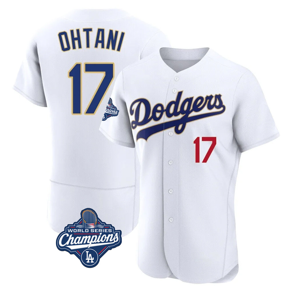 Kooe LA.Dodgers #17 Shohei Ohtani Player Gold White World Series Meet 2026 Collection Stadium Limited Elite Stitched Jerseys