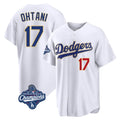 Kooe LA.Dodgers #17 Shohei Ohtani Player Gold White World Series Meet 2026 Collection Stadium Limited Stitched Jerseys