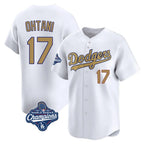 Kooe LA.Dodgers #17 Shohei Ohtani Player Gold World Series Meet Collection Limited Home Stitched Jerseys