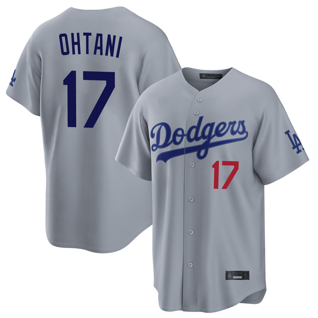 Kooe LA.Dodgers #17 Shohei Ohtani Player Gray Game Home Stitched Jerseys