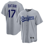 Kooe LA.Dodgers #17 Shohei Ohtani Player Gray Game Stitched Jerseys