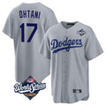 Kooe LA.Dodgers #17 Shohei Ohtani Player Gray World Series Game Stitched Jerseys